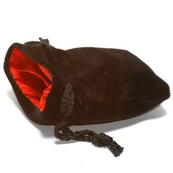 Large Black/Red Koplow Velvet Bag
