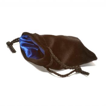 Small  Black/Blue Koplow Velvet Bag